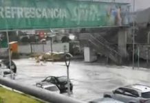 Granizada y lluvia provocan desborde del río Koani en La Paz