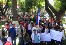 Campesinos marchan contra la Ley 1720 y advierten con bloqueos