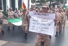 Guardias municipales acatan paro de 48 horas y marchan por demandas laborales