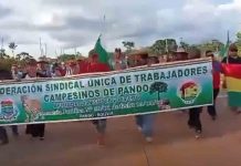 Pueblos indígenas de Pando marchan hacia La Paz en rechazo a la Ley 157